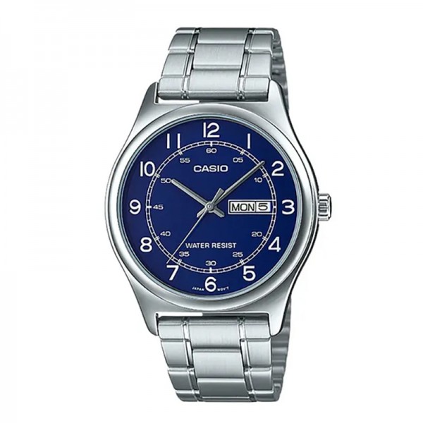 Casio MTP-V006D-2BUDF Silver Blue Steel Man
